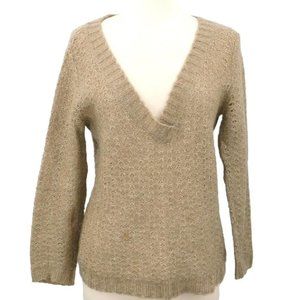 New York & Co. Wool/Angora  Blend Deep V-Neck Sweater
